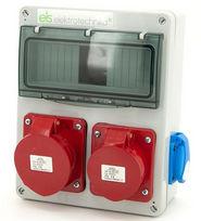Els Elektrotechnika 8NO21C11C11C Konstrukciniai skirstomieji įrenginiai 32A/5 + 16A/5 + 2*GS 230V + apsaugos, sieninis korpusas, 8NO21C11C11C