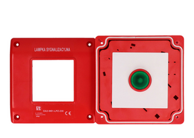 Spamel OA2-W01-LPZ-230 Žalia signalinė lemputė raudoname korpuse OA2-W01-LPZ-230