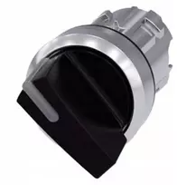 Siemens 2 padėčių jungiklis 22 mm juodas be savaiminio grįžimo, su galimybe apšvietimui, metalinis IP69K SIRIUS ACT 3SU1052-2BF10-0AA0