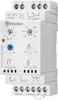 Finder Srovės kontrolės relė vienfazė, AC/DC srovės aptikimas 50 mA…16 A, 6 funkcijų 70.51.0.240.2032