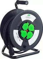 ELS Elektrotechnika Prailginimo laidas 50m OW3*2.5 4x230V IP44 T plastikinis būgninis fiksuotas skydelis