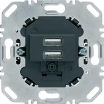 Berker one.platform USB įkrovimo lizdo mechanizmas 3.0 A 230 V, antracito, matinis 260205