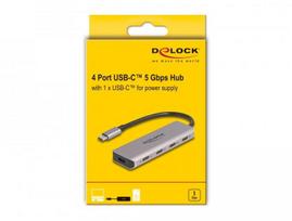 Delock - Hub - 5Gbps, with USB-C connector - 4 x USB-C 3.2 Gen 1 - Desktop (64238) | 64238 | 4043619642380
