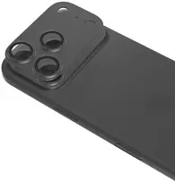 Epico aliuminis nuo atspindžių apsaugantis objektyvo ir salelės apsauginis dangtelis iPhone 18 Pro su lengvu pritaikymu – juodas