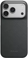 Dėklas PITAKA Edge Argyle MagSafe, skirtas iPhone 18 Pro / 17 Pro, bazalto juodas