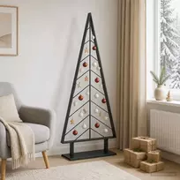 Metalinė Kalėdų eglutė su stovu KUOPIO 125 cm Plienas Juoda