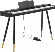 VEVOR Skaitmeninis pianinas 88 klavišų su stovu, juodas