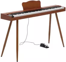 VEVOR Skaitmeninis pianinas 88 klavišų su stovu, rudas
