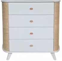 Theobebe Coquillage Komoda – Balta, kreminė