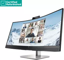 Hewlett Packard (HP) Monitorius - HP E34m G4 34" Lenktas WQHD Konferencijų Monitorius, Atnaujintas, Juoda