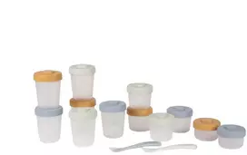 BEABA MAITINIMO PRADŽIOS RINKINYS, 2x90, 4x150, 6x250, 2 SILIKONINIAI ŠAUKŠTELIAI, GALET/PEBBLE