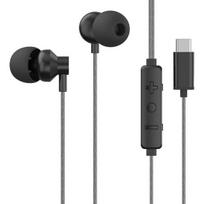 Ausinės su mikrofonu, USB-C jungtis, juodos