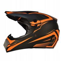 Krosinis šalmas S Enduro Quad ATV BMX MTB Oranžinis (55-56 cm), S