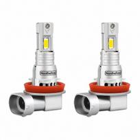 2 vnt. H8, H9, H11 4300K ​​šiltai baltos spalvos LED automobilio rūko žibintų lemputės, 12 V, „Plug and Play“.
