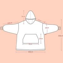 Džemperis-antklodė 2in1 Oversize Storas Sherpa Smėlio spalvos Abstraktaus rašto — šilti namų drabužiai, dovana šąlantiems, moterškas pliušinis džemperis, drabužiai žiemai, minkštas chalatas oversize, laisvalaikio apranga, Universalus
