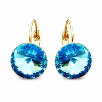 Auskarai „Clarice II (Aquamarine Blue)“ su Swarovski® kristalais