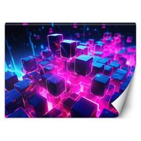 Fototapetai, Neoniniai kubeliai abstraktus 3D