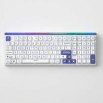 Hero 99 Laidinė žaidimų klaviatūra, Hall efekto klaviatūra su skaitmeniniu klavišynu, mechaninė klaviatūra su RGB apšvietimu, idealiai tinka biuro kompiuteriams ir žaidėjams Balta, mėlyna