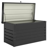 Lauko daiktadėžė 350 l, cinkuoto plieno, rakinama, 120 x 61 x 62 cm, pilka