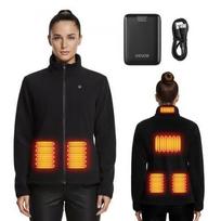 Šildoma fliso striukė , juoda, 16000mAh maitinimo blokas, 6 kaitinimo zonos, XXL dydis