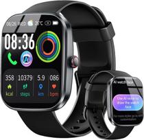 Išmanusis laikrodis CX3 išmanusis laikrodis, „Bluetooth“ skambučiai, sporto monitorius, silikonas, juodas