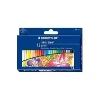 STAEDTLER Noris Club 243 NC12 vaškinės kreidelės - 12 spalvų asorti - 11 mm skersmens - kartoninė dėžutė