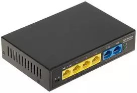 POE Switch GTX-A1-06-42-V2, 4 prievadų Fast Ethernet nevaldomas PoE+ tinklo komutatorius