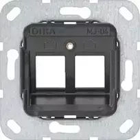 Gira 560400 laikiklio žiedas Modular Jack 4, 2 vietų, antracito spalvos