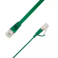 LinkIT Plokščias U/FTP Cat6A žalias 4m AWG tinklo kabelis (STP-FL6A-00400-GR)