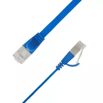 LinkIT Plokščias U/FTP Cat6A mėlynas 4,5 m tinklo kabelis (STP-FL6A-00450-BL)