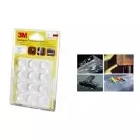 3M Bumpon apsauginis buferis SJ5312BL permatomas apvalus 12,7 mm skersmens, 3,5 mm aukščio, lipnus, poliuretano, slopinantis vibracijas