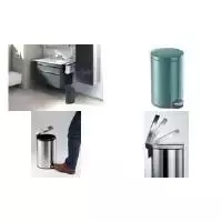 DURABLE Metalinis pedalų šiukšlių kibiras 12L apvalus sidabrinis 341158