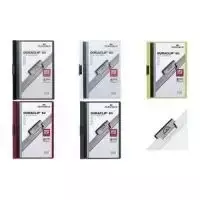 DURABLE DURACLIP ORIGINAL 60 A4 segtuvas su metaliniu spaustuku, tamsiai mėlynas permatomu viršeliu, 5 vnt. (2238-07)