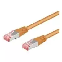 Wentronic Goobay CAT 6 tinklo kabelis, S/FTP (PiMF), oranžinis, 0,5 m - LSZH be halogenų, varis (93467)