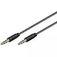 Wentronic Goobay 3,5 mm jack sujungimo kabelis, 1,5 m, stereo, auksuoti kontaktai, juodas 69106