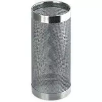 HELIT H2515500 Metalinis skėčių stovas, perforuotas, chromuotas, apvalus, skersmuo 240 mm, aukštis 490 mm