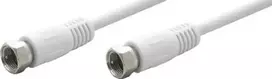 TECLINE Wentronic Goobay palydovinės antenos kabelis, 100% ekranuotas, baltas, 10 m - F-kištukas į F-kištuką (50741)