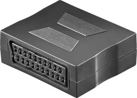 Wentronic Goobay SCART adapteris, SCART female to SCART female, 21-pin, juodas 50771