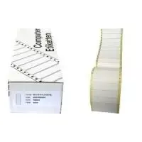 Kores EE8936 ištisinės kompiuterinės etiketės, 89 x 36 mm, 4000 etikečių, sulankstytos, baltos, nuolatinis klijavimas, adatiniams spausdintuvams