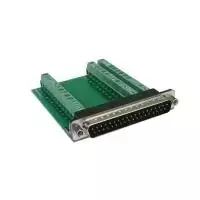 EXSYS EX-49035 D-SUB 37 kontaktų vyriškas į 39 polių varžtinių gnybtų bloko adapteris, žalias/sidabrinis