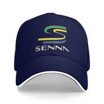 Klasikinė Ayrton Senna Brazilijos Logotipo Golfo Kepuraitė Unisex Stiliaus Trucker Kepuraitė Kasdienis Golfo Dovana Apsauginės nuo Saulės Kepurės One Size blue