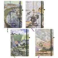 Užrašinė A5 linija 80 lap.kietu viršeliu ,su guma Vincent van Gogh, Notebook A7, 80 sheets, Vincent van Gogh, lined, hard cover, elastic closure band