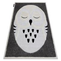 Vaikų kilimas JOY Owl pelėda, vaikams - Struktūrinis, dviejų sluoksnių vilna, pilka / kremastaas, Pilka