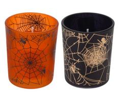 Žvakė stikliniame indelyje Hallowen, 6.5 cm