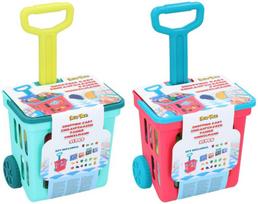 Pirkinių vežimėlis su maisto produktais Eddy Toys, įvairių spalvų, 21 vnt.