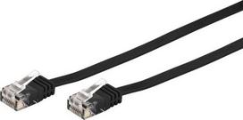 Plokščias Lan kabelis Patchcord Cat 6 U/utp 1,5m juodas