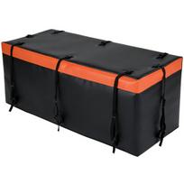 Cargo dėžė 148x61x61 cm Oranžinė Juoda PVC Sulankstoma Vandeniui atspari Saugykla