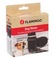 Batai šunims Flamingo Glea Black M, 7.6x6.6 cm, 2 vnt.
