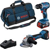 Combo rinkinys 2 įrankiai 18 V GSR + GWS + 2x4,0 Ah + GAL Professional