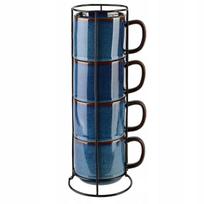 Puodelių rinkiniai AffekDesign Evie, tamsiai mėlyna (navy) sp., 0.37 l
